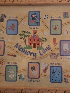 Memory Lane School Years Wall Poster - Blue and Yellow